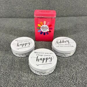 Cricket 10 Emery Boards Nail Files Pink Tin Set Happy Bobby Pins